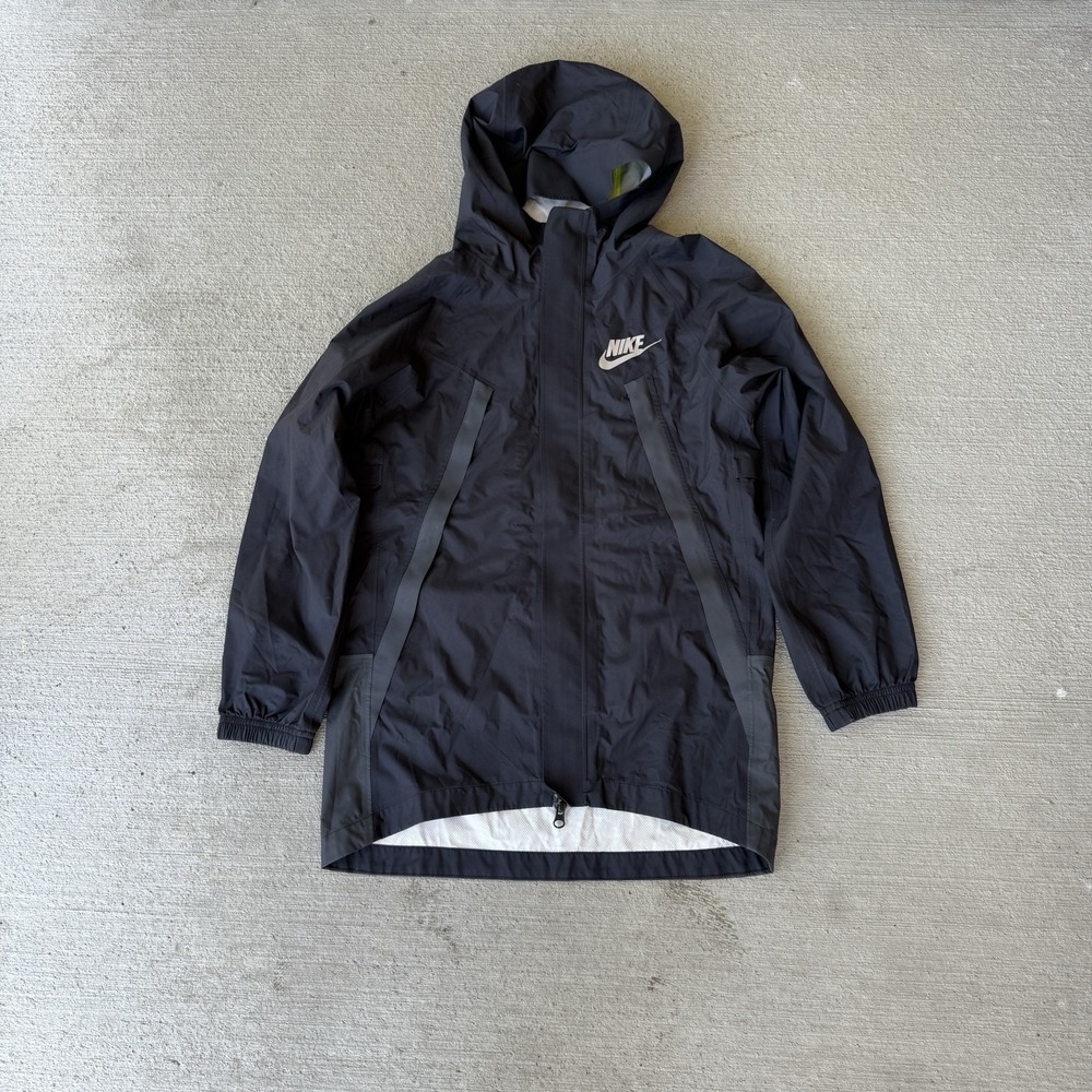 Nike ACG Windrunner Hooded Jacket Men's M Black Gray Reflective Rain Windbreaker